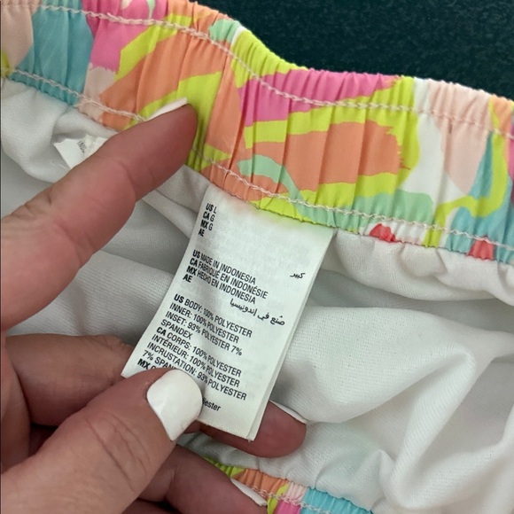 Ideology Pink and Yellow Athletic Shorts Vibrant Design - Picture 2 of 2